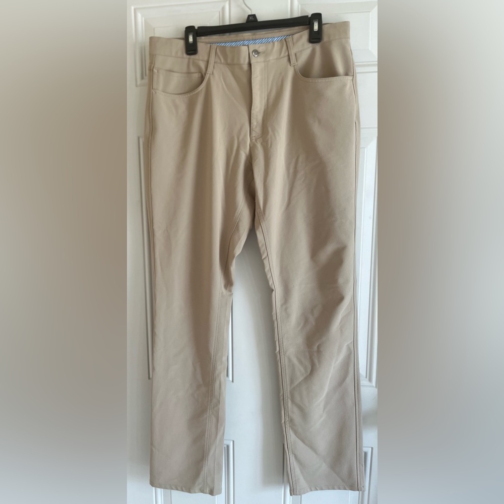 FootJoy Performance Golf Pants Men’s 35 x 33.5 Beige Khaki Four-Way‎ Stretch